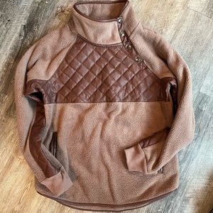 Abercrombie and Fitch Asymmetrical Snap-Up Fleece